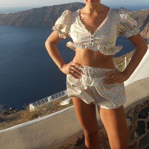 2 PIECE FOR LOVE & LEMONS Farrah Top & Short set - Picture 3 of 16